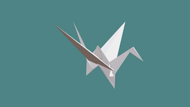 Origami crane, made with blocks – Modelo 3D gratuito STL