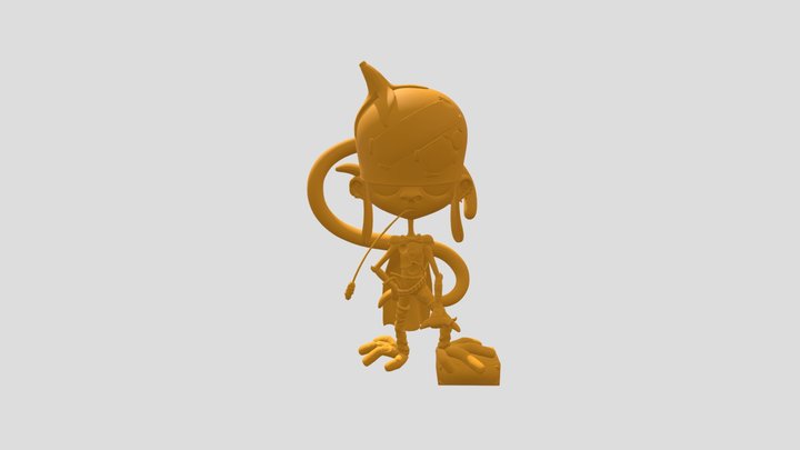 Lieutientant Monkey 3D Model