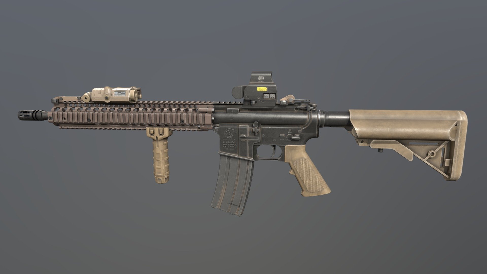 Assault rifle M4A1 - Buy Royalty Free 3D model by bobeer.