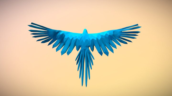 Low Poly Bird: Parrot 3D Model