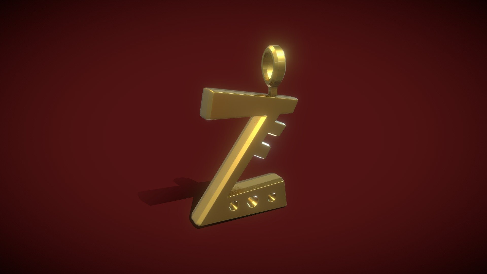 Z Letter Pendant Gold