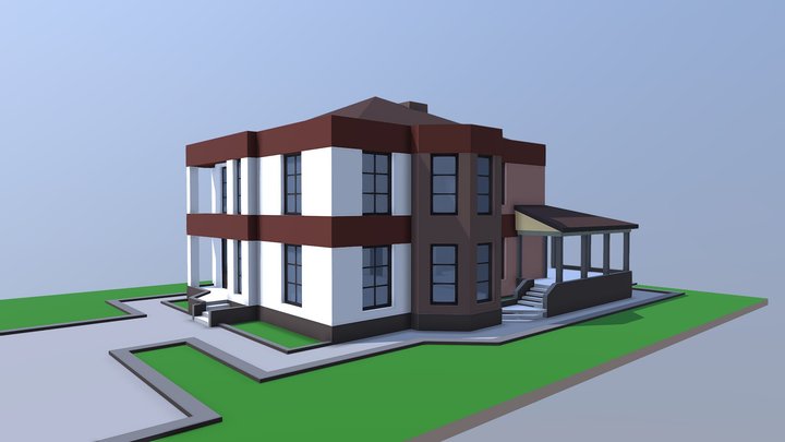 NE Oarch Cottage Modern 001 3D Model