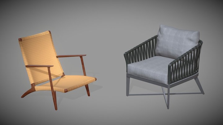 Designer chair / Furniture 3D Model