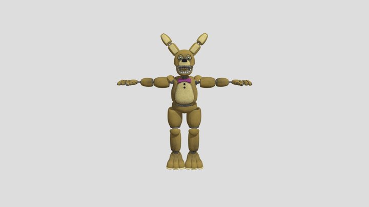 FNAF Springbonnie Full Wearable Head 3D Model STL 