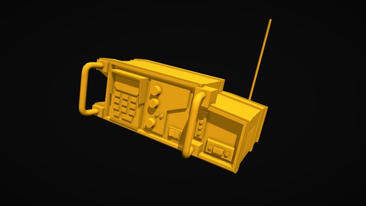 Military Radio Blockout 3D Model