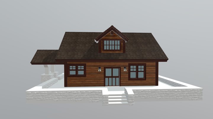 Wood Cabin Envir 3D Model