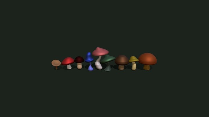 Fungi gang 3D Model
