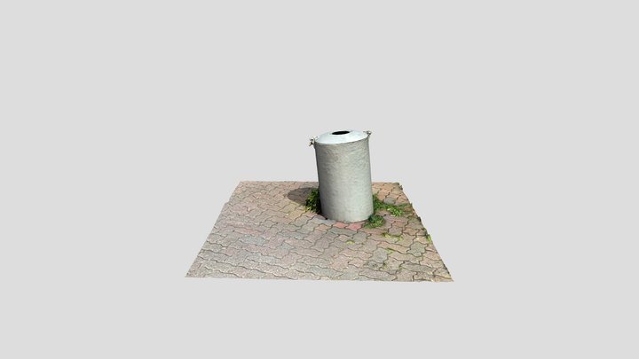 trash can in the park 3D Model