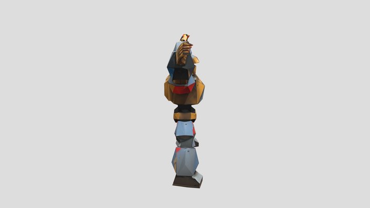 High-Poly Modular Combat Robot – Fully Rigged 3D Model