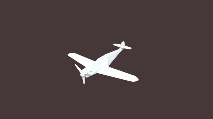 Low Poly BF109 3D Model