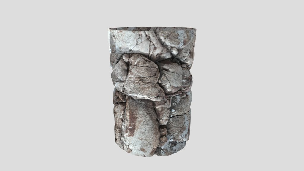 Stone Cylinder Post Pillar Boulder