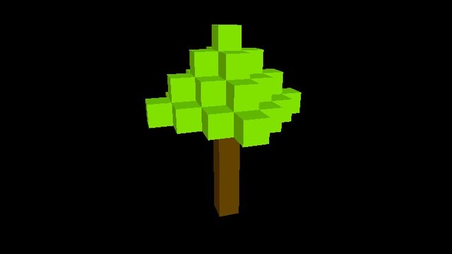 Pixel Art/Voxel Art (Tree)