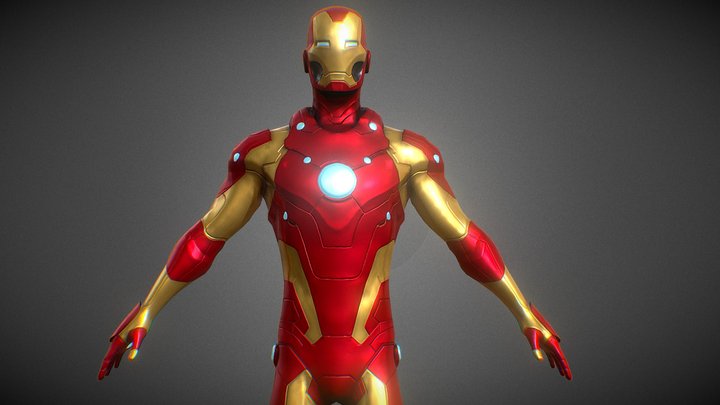 Iron Man Game Ready 3D Model
