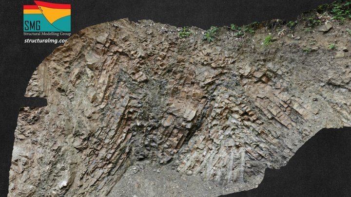 Chevron folds in turbidites - Barsana, Romania 3D Model
