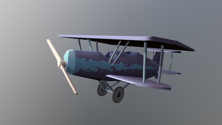 Flaying circus plane 3D Model