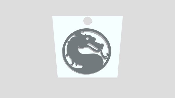 Logo Mortal Combat Llavero #3 3D Model
