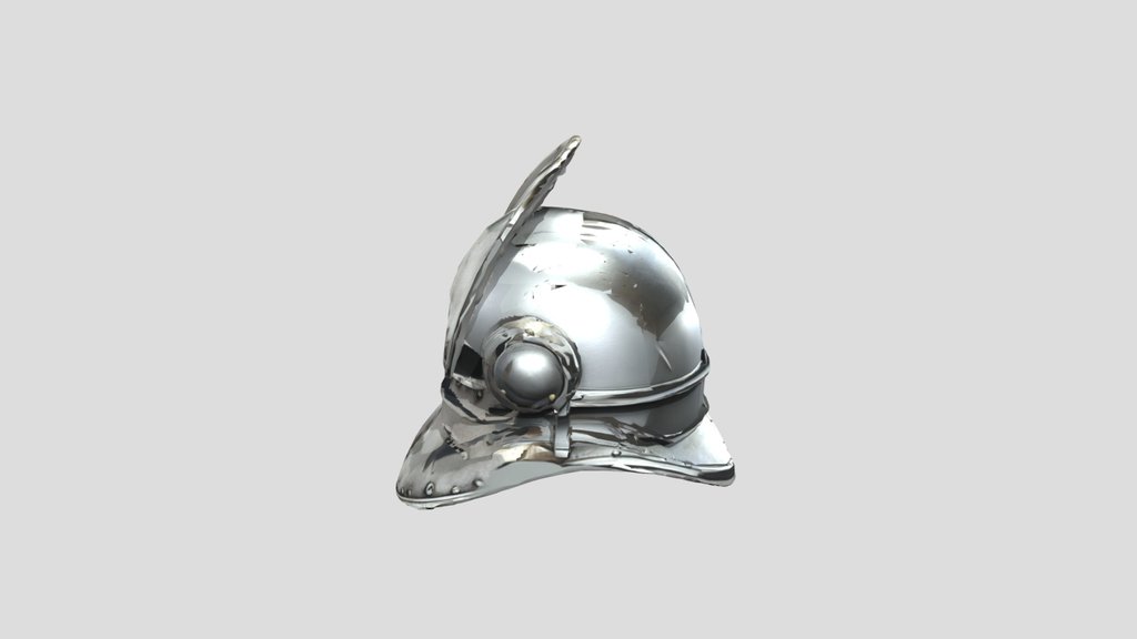 Iron Helmet — 3D Model | Game Ready | PBR Textur