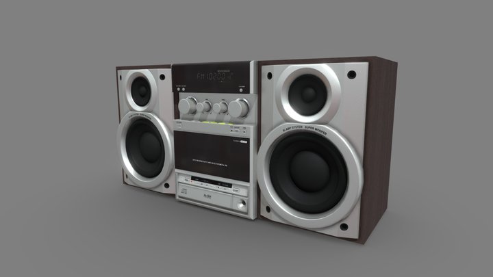 Radio CD and Tape 3D Model