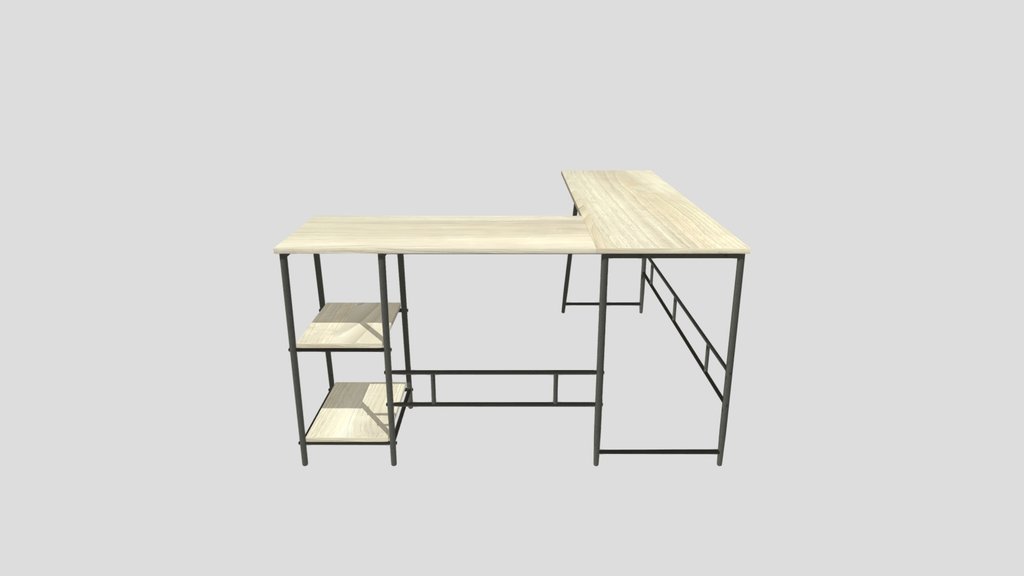 Wooden Modular L Shape Table Large