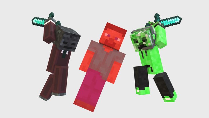 Krqze and Qreezer Killin Steve 3D Model
