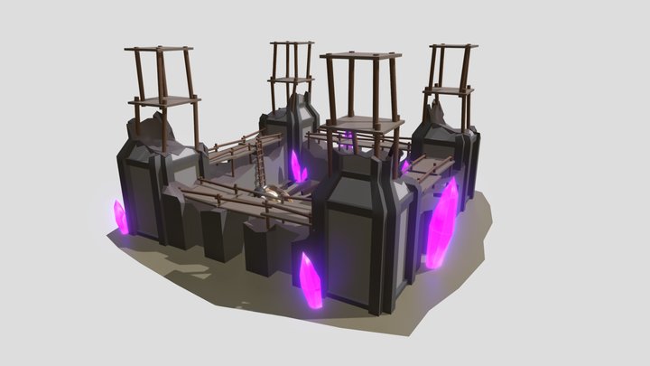 Goblin Fortress  - Crystal Frenzy 3D Model