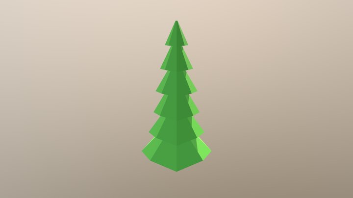 Low-Poly Pine Tree 3D Model