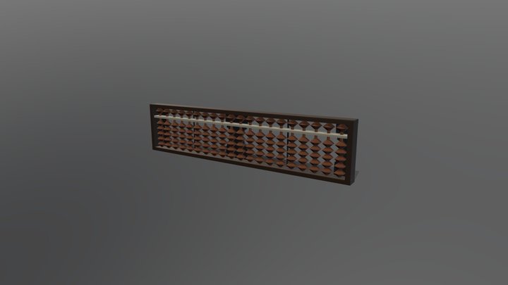 Retro soroban - Japanese abacus 3D Model