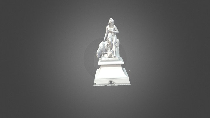 Amalthea and Jupiter's Goat statue 3D Model