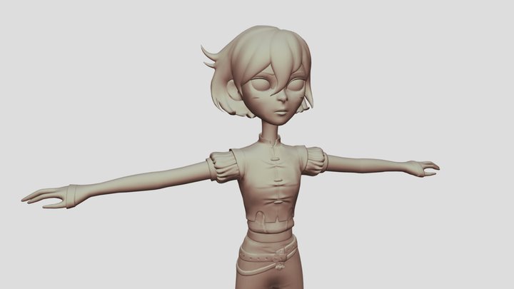 Vin 3D Model (Mistborn saga fanart) 3D Model