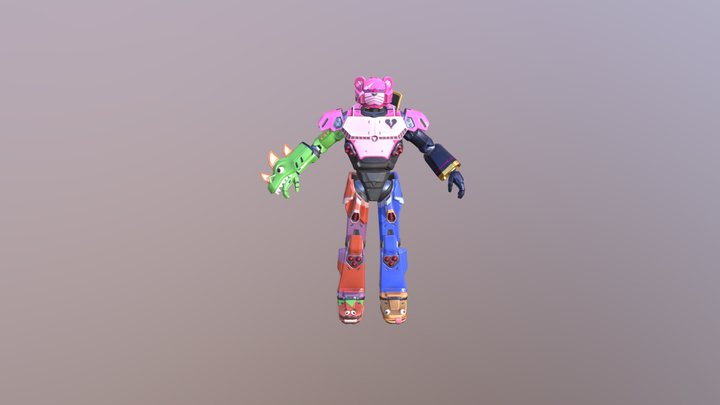 Mecha Team Leader 3D Model