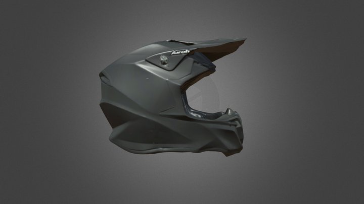 Racing Helmet black 3D Model