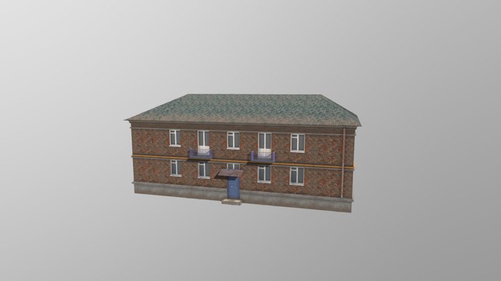 Post Soviet Modular House 3D Model