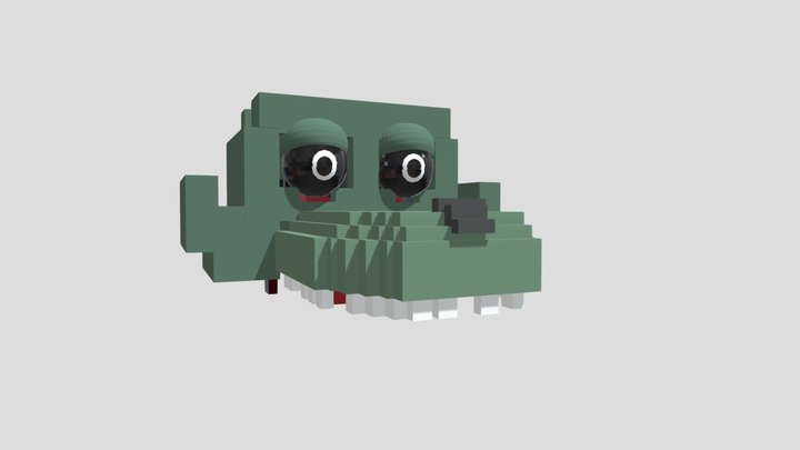 Wolftrap full body pixel art not done – Free 3D Model STL