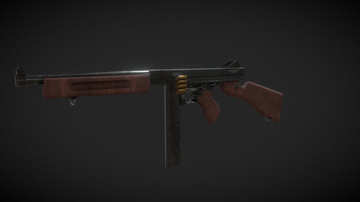 Thompson M1A1 3D Model