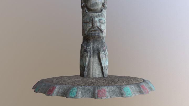 Pioneer Square Totem Pole 3D Model