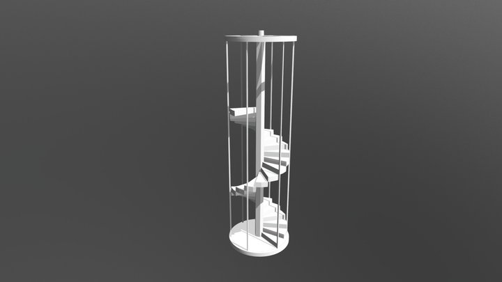 Drehbare Wendeltreppe 3D Model