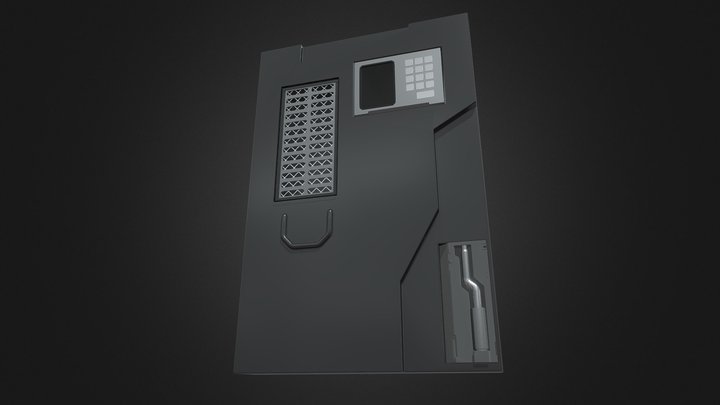 3D Sci-fi Door Free Model 3D Model