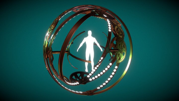 Steampunk Time Machine 3D Model