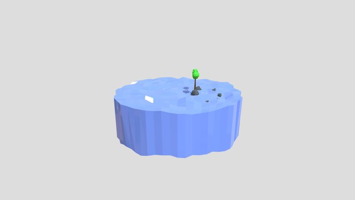 Tree in the middle of the sea 3D Model