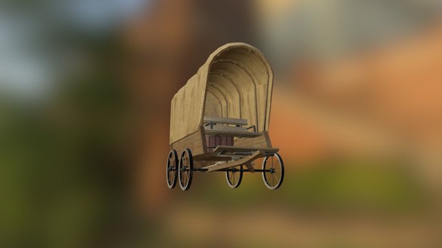 Wild West Wagon 3D Model