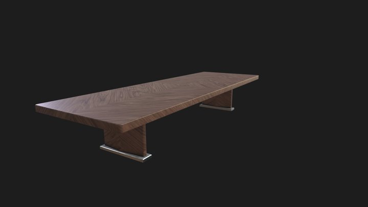 Conference Table - rectangular 6m – Free 3D Model STL