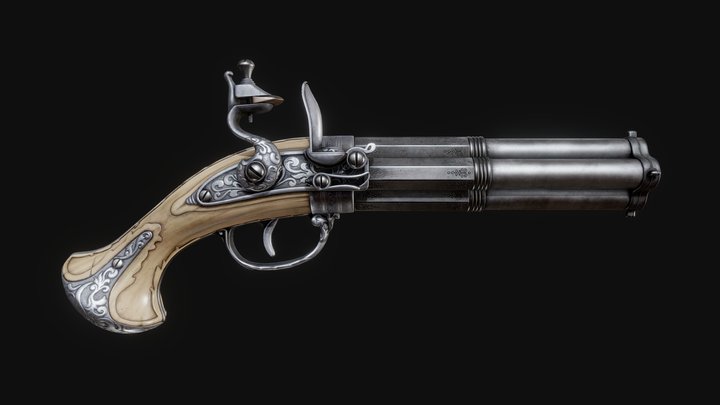 Denix Flintlock Pistol 3D Model