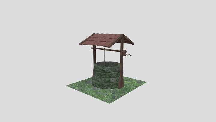 Mossy Well 3D Model