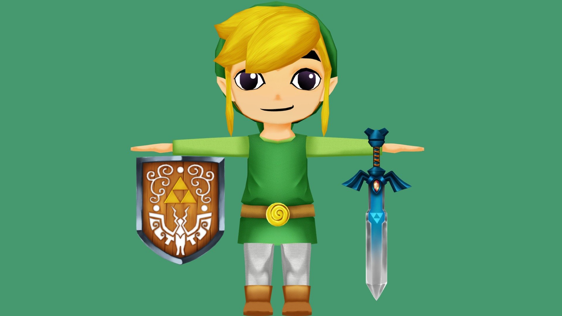 Toon Link (Handpainted) - 3D model by ctnhan97 [1ba9eb7] - Sketchfab