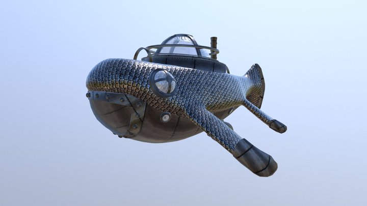 Whale Submarine 3D Model
