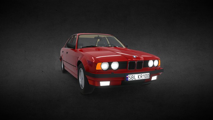 1987 BMW E34 (LP) 3D Model