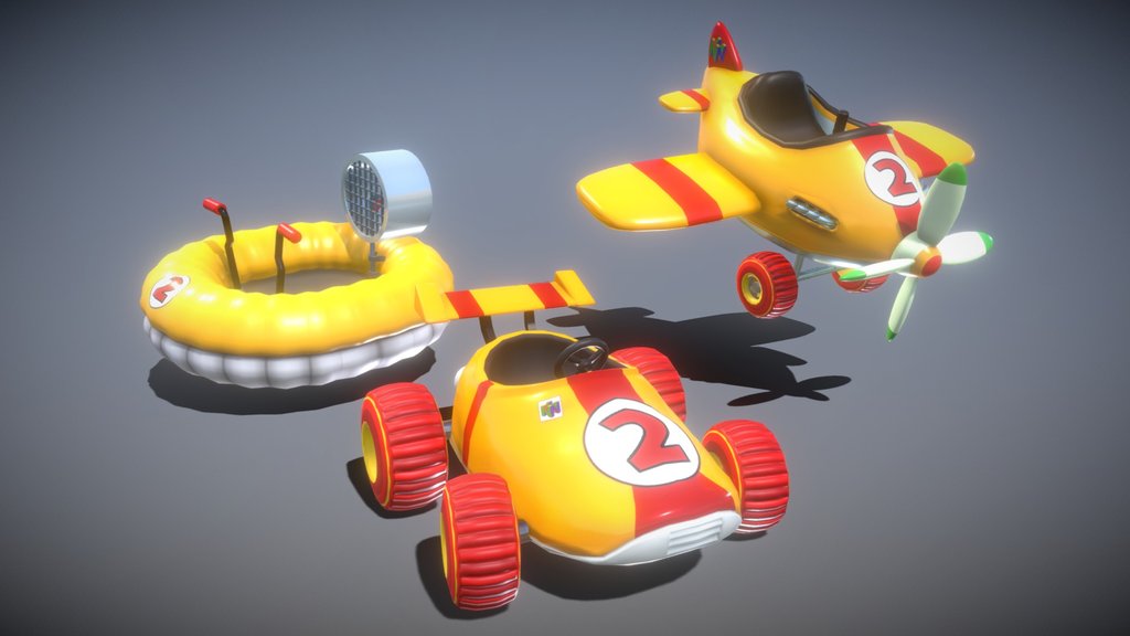 Diddy Kong Racing Vehicles