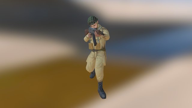 Pakistani Base Soldier 3D Model