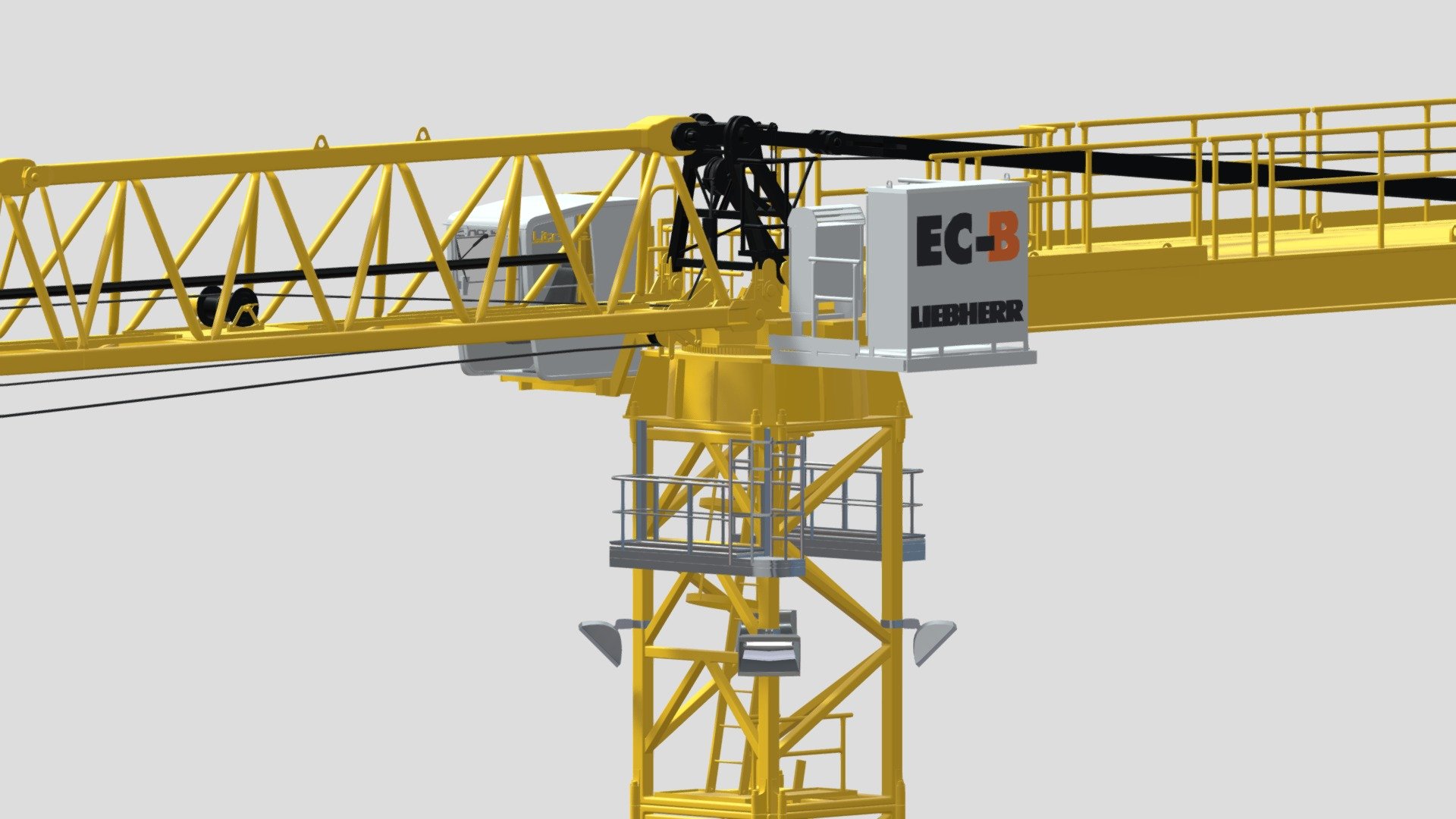 Tower Crane Liebherr 250 EC-B 12 Litronic - Buy Royalty Free 3D Model ...