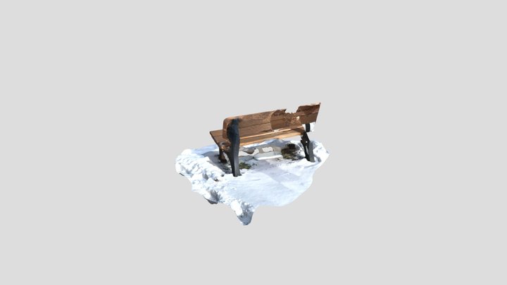 Bench On Trail 3D Model